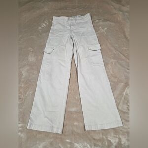Abercrombie Kids high rise cargo wide leg pants 13/14